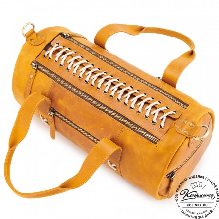 Кожаная сумка "Тайлер" (песочный крейзи)